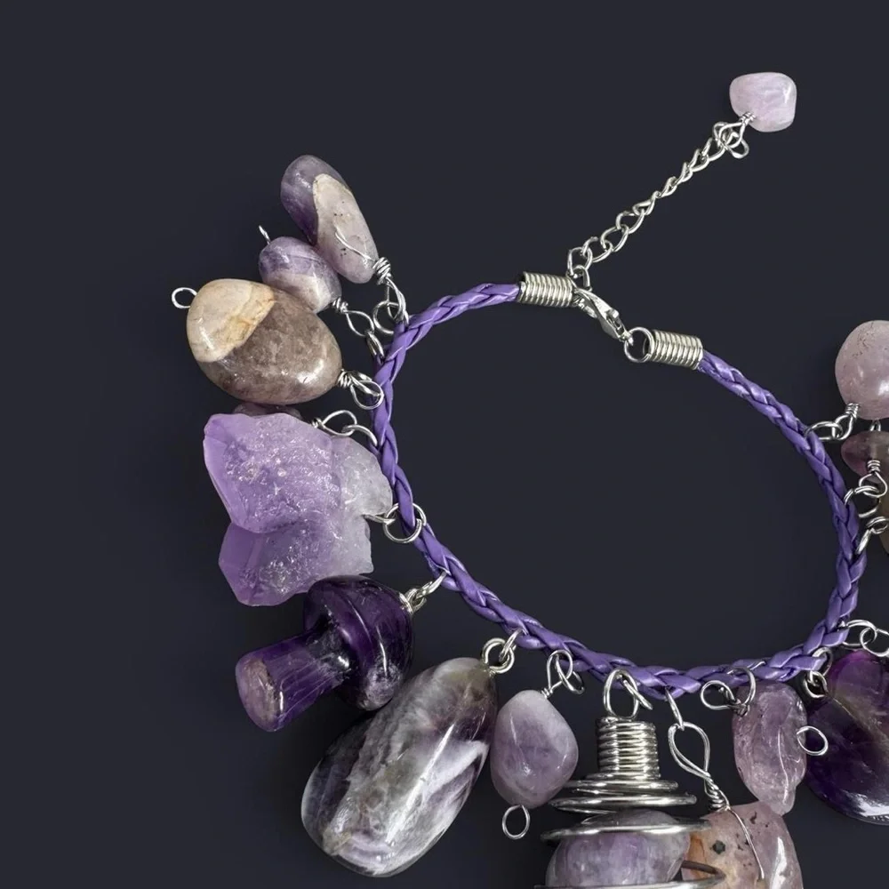 Amethyst Charm Bracelet